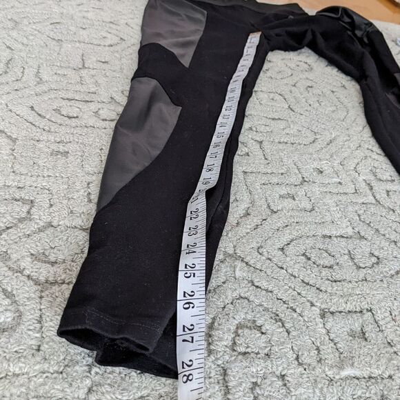 Bcbgmaxazria mari faux leather panel black leggings size small @W - Picture 4 of 13